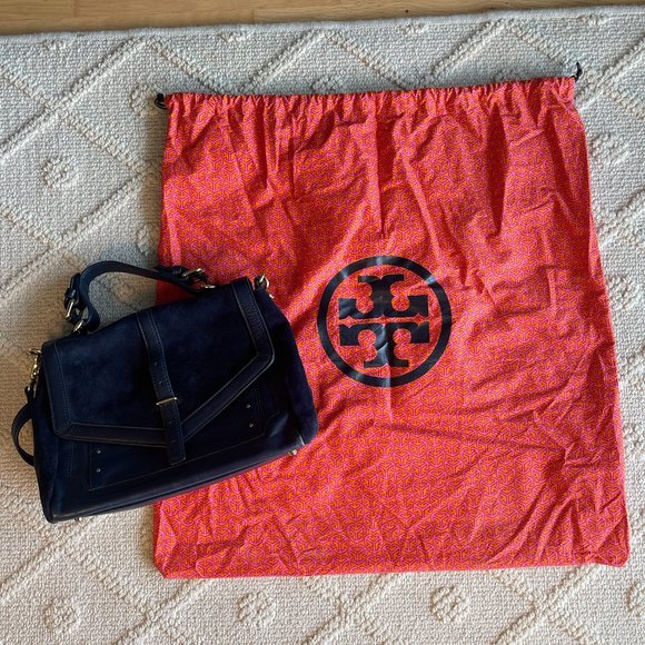 Tory Burch Medium Navy Satchel - Picture 2 of 15